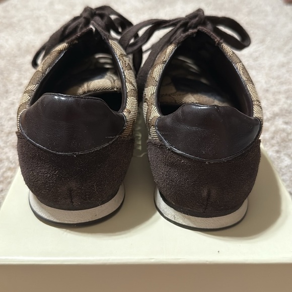 Coach Brown Casual Sneakers with Suede and Mesh - Picture 5 of 7